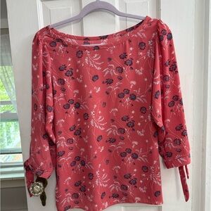 LOFT Pink Floral Blouse